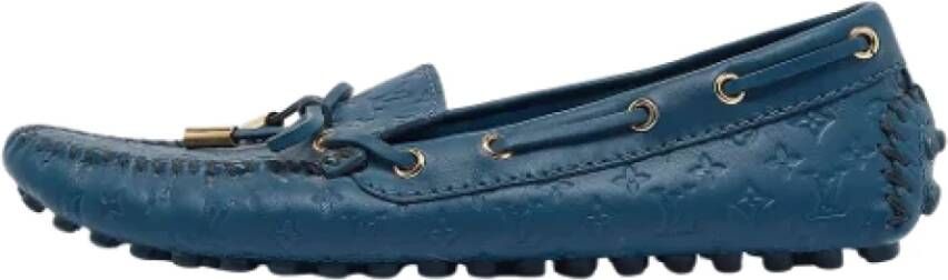 Louis Vuitton Vintage Pre-owned Leather flats Blue Dames