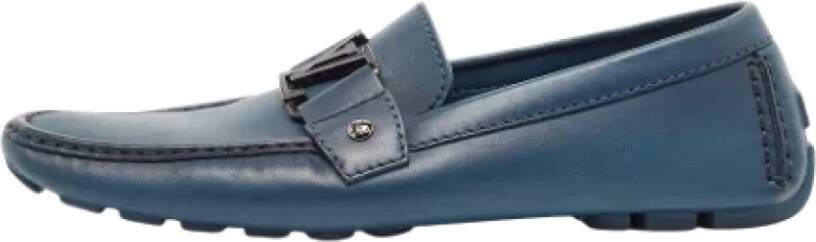 Louis Vuitton Vintage Pre-owned Leather flats Blue Heren