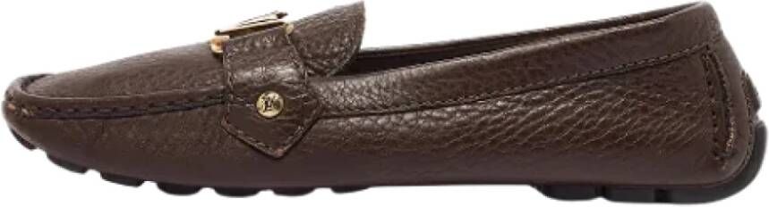 Louis Vuitton Vintage Pre-owned Leather flats Brown Dames