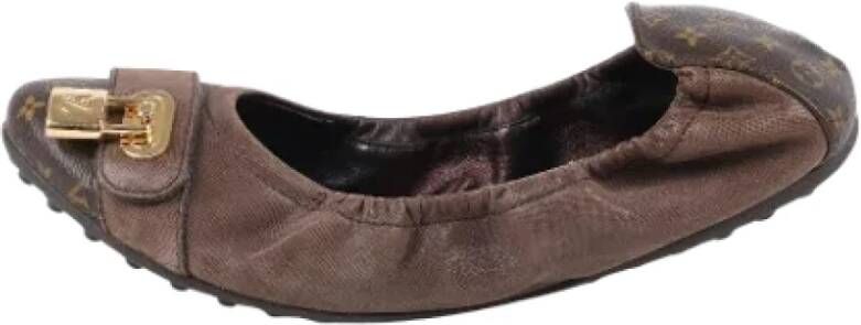 Louis Vuitton Vintage Pre-owned Leather flats Brown Dames