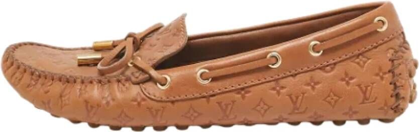 Louis Vuitton Vintage Pre-owned Leather flats Brown Dames