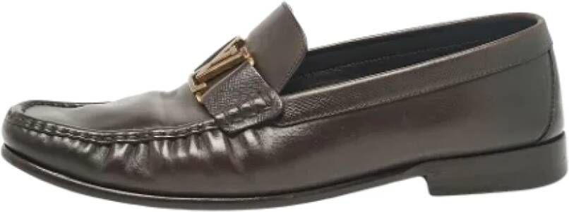 Louis Vuitton Vintage Pre-owned Leather flats Brown Heren