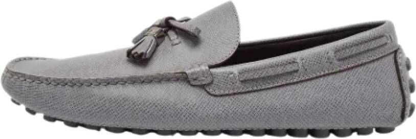 Louis Vuitton Vintage Pre-owned Leather flats Gray Heren