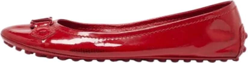 Louis Vuitton Vintage Pre-owned Leather flats Red Dames