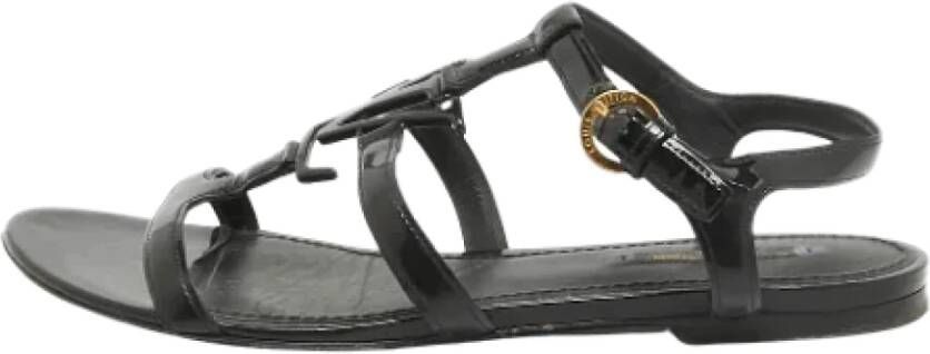 Louis Vuitton Vintage Pre-owned Leather sandals Black Dames