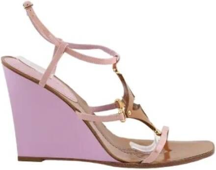 Louis Vuitton Vintage Pre-owned Leather sandals Purple Dames