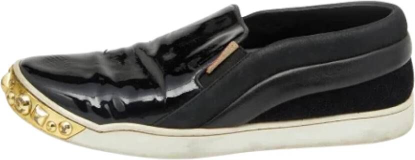 Louis Vuitton Vintage Pre-owned Leather sneakers Black Dames