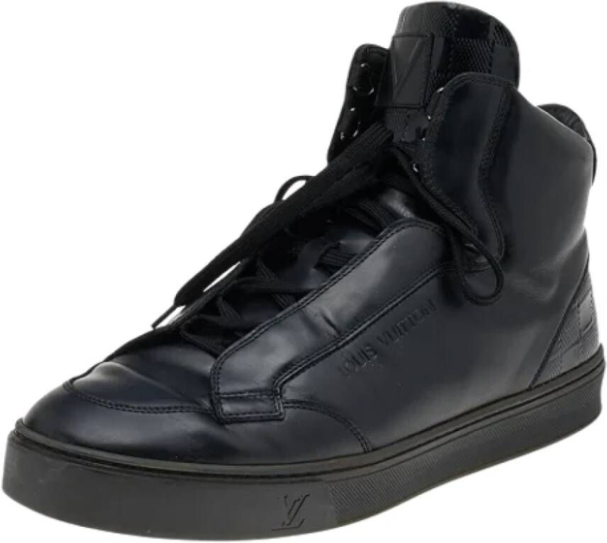 Louis Vuitton Vintage Pre-owned Leather sneakers Black Dames