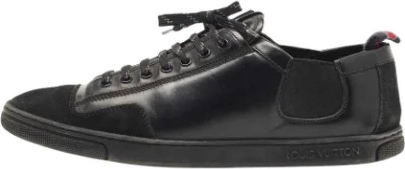 Louis Vuitton Vintage Pre-owned Leather sneakers Black Dames