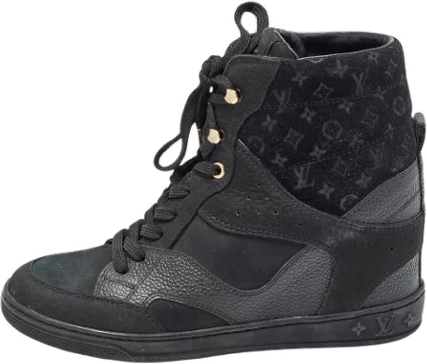 Louis Vuitton Vintage Pre-owned Leather sneakers Black Dames