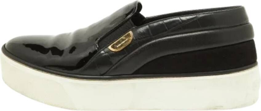 Louis Vuitton Vintage Pre-owned Leather sneakers Black Dames