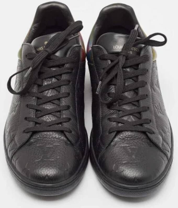 Louis Vuitton Vintage Pre-owned Leather sneakers Black Dames