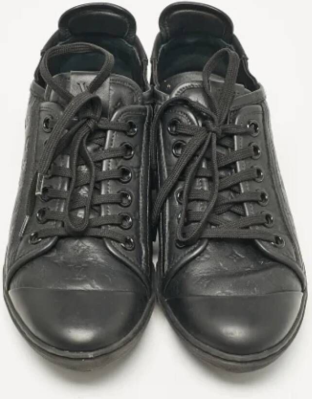 Louis Vuitton Vintage Pre-owned Leather sneakers Black Dames