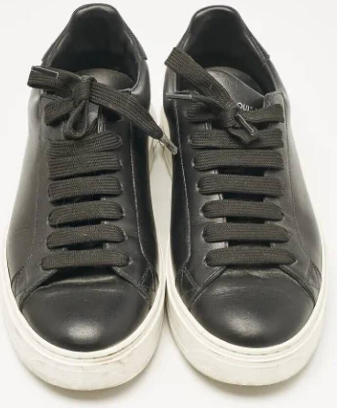 Louis Vuitton Vintage Pre-owned Leather sneakers Black Dames