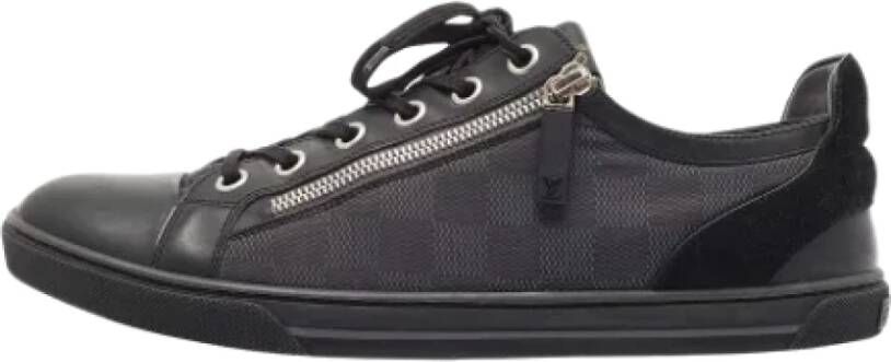 Louis Vuitton Vintage Pre-owned Leather sneakers Black Heren