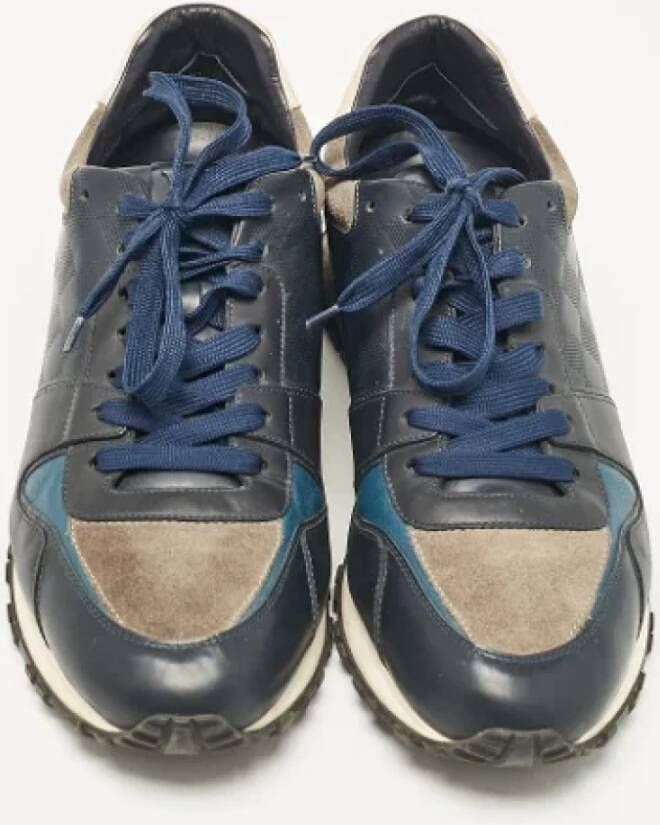 Louis Vuitton Vintage Pre-owned Leather sneakers Blue Heren