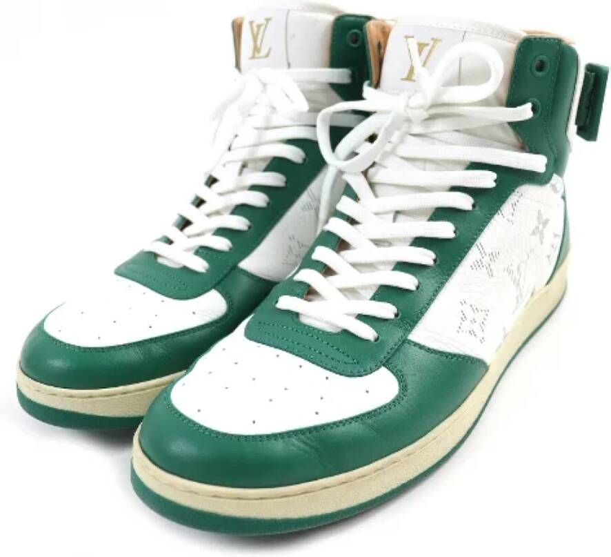 Louis Vuitton Vintage Pre-owned Leather sneakers Green Dames