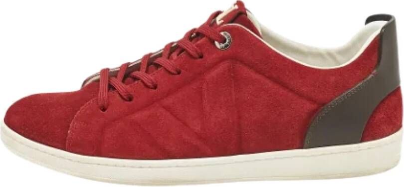 Louis Vuitton Vintage Pre-owned Leather sneakers Red Heren