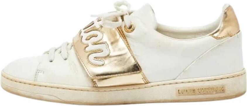 Louis Vuitton Vintage Pre-owned Leather sneakers White Dames