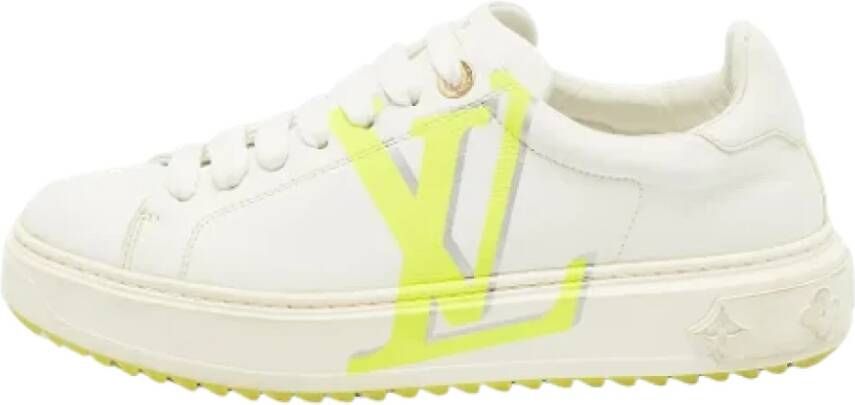 Louis Vuitton Vintage Pre-owned Leather sneakers White Dames