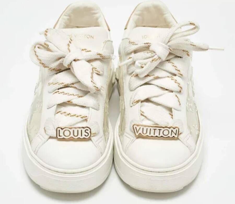 Louis Vuitton Vintage Pre-owned Leather sneakers White Dames