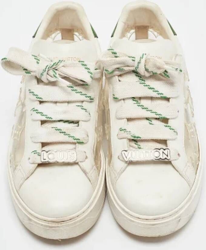 Louis Vuitton Vintage Pre-owned Leather sneakers White Dames