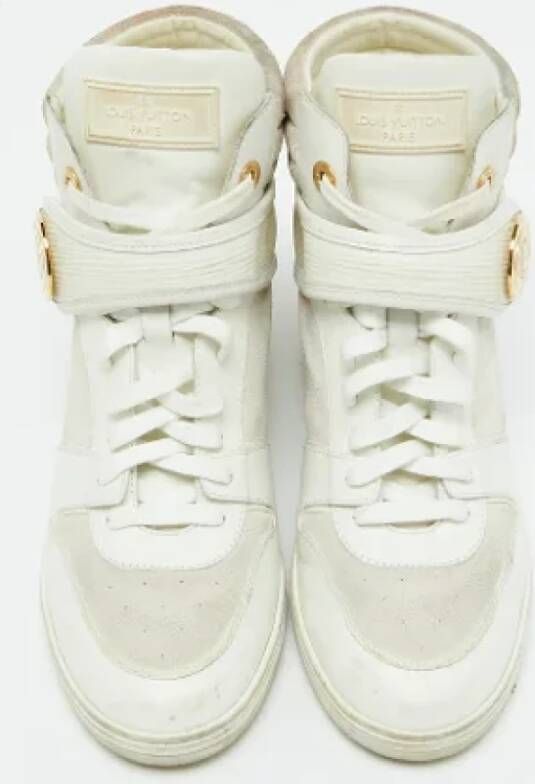 Louis Vuitton Vintage Pre-owned Leather sneakers White Dames