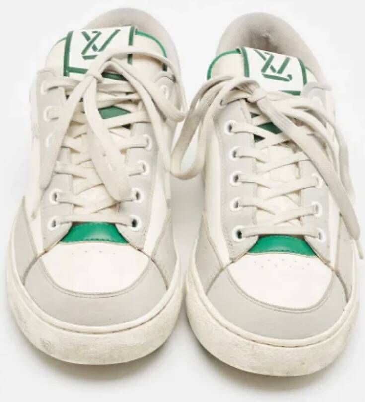 Louis Vuitton Vintage Pre-owned Leather sneakers White Dames