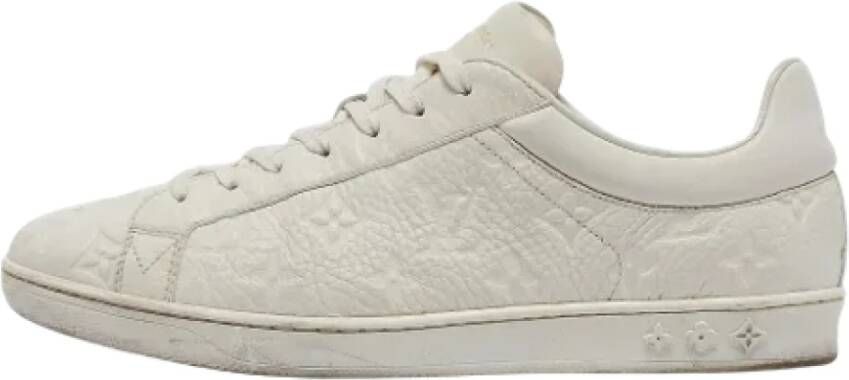 Louis Vuitton Vintage Pre-owned Leather sneakers White Heren