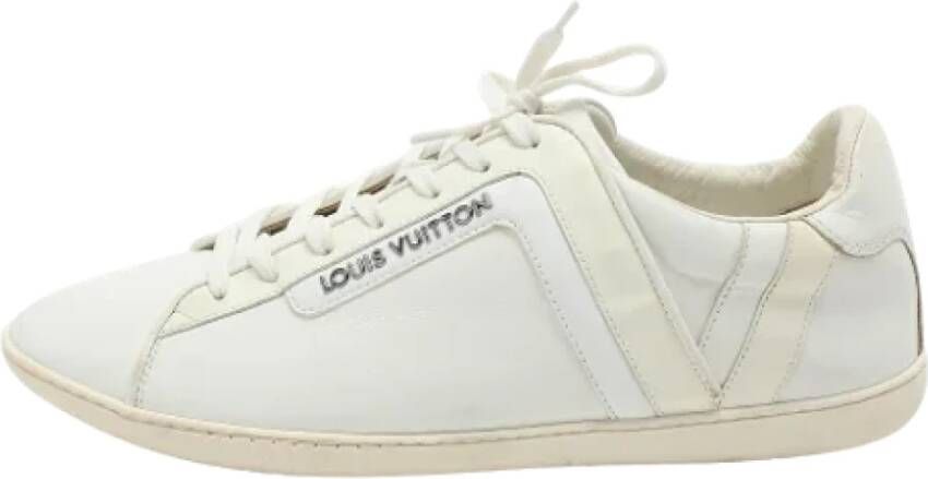 Louis Vuitton Vintage Pre-owned Leather sneakers White Heren