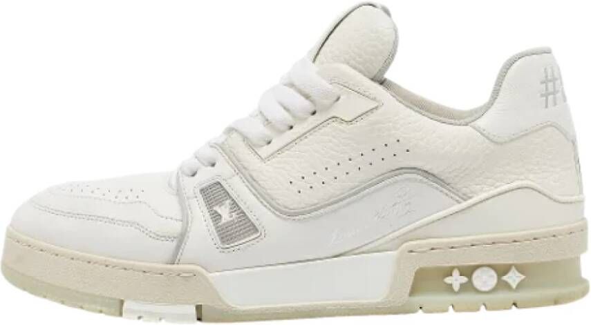 Louis Vuitton Vintage Pre-owned Leather sneakers White Heren