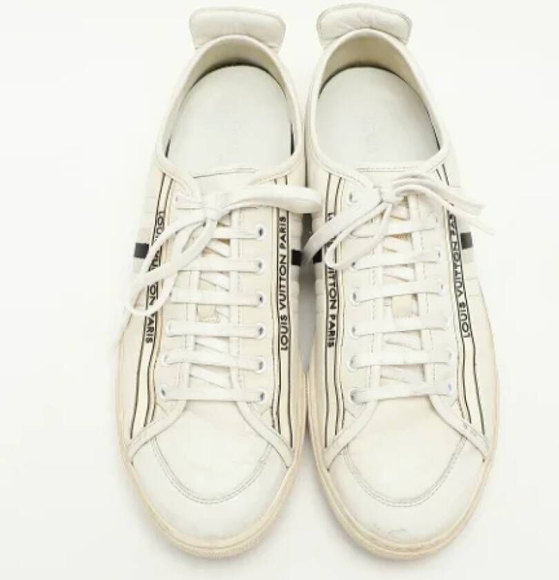 Louis Vuitton Vintage Pre-owned Leather sneakers White Heren