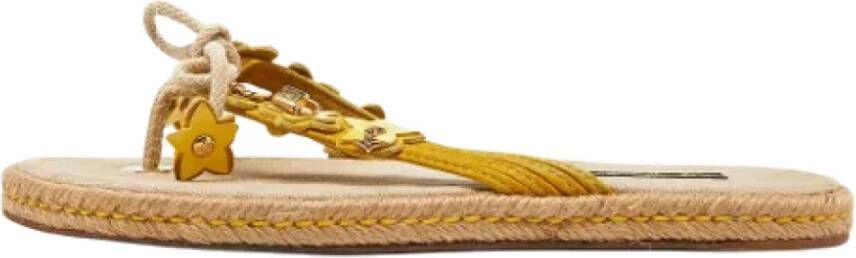 Louis Vuitton Vintage Pre-owned Suede flats Yellow Dames