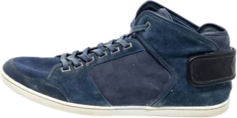 Louis Vuitton Vintage Pre-owned Suede sneakers Blue Heren