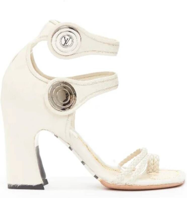 Louis Vuitton Vintage Pre-owned White Gold sandals White Dames