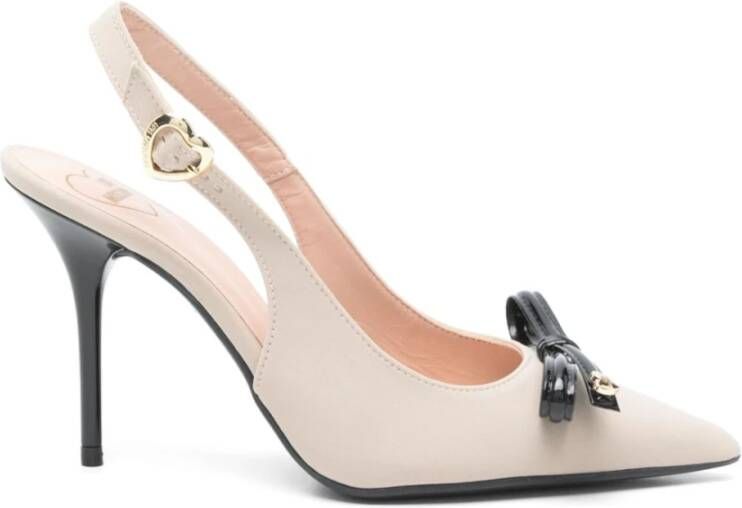 Love Moschino Beige Ballerina Schoenen voor Vrouwen Beige Dames