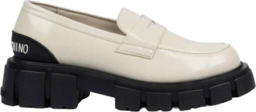 Love Moschino Loafers & ballerina schoenen Winter Tassel in crème