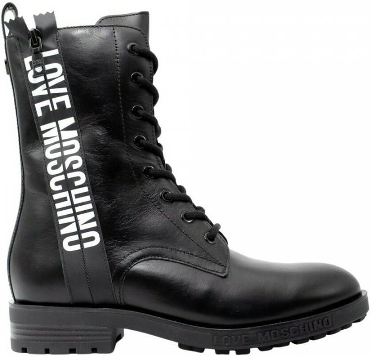 Love Moschino Stoere Veterschoenen voor Dames Black Dames