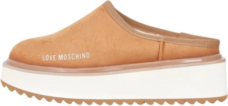 Love Moschino Bruine Plateau Sandalen Herfst Winter Brown Dames