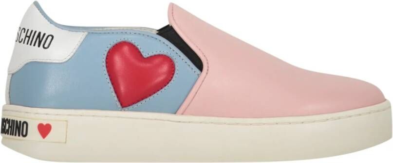 Love Moschino Casual Slip-On Sneakers met Contrasterende Inzetstukken Multicolor Dames