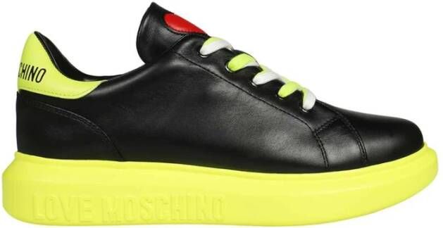 Love Moschino Contrasterende Low-Top Sneakers Black Dames