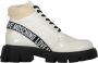 Love Moschino Contrasterende Veterschoenen met Patentdetails White Dames - Thumbnail 1