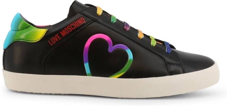 Love Moschino Dames Leren Sneakers Lente Zomer Collectie Black Dames