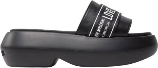 Love Moschino Effen Kleur Sandalen Black Dames