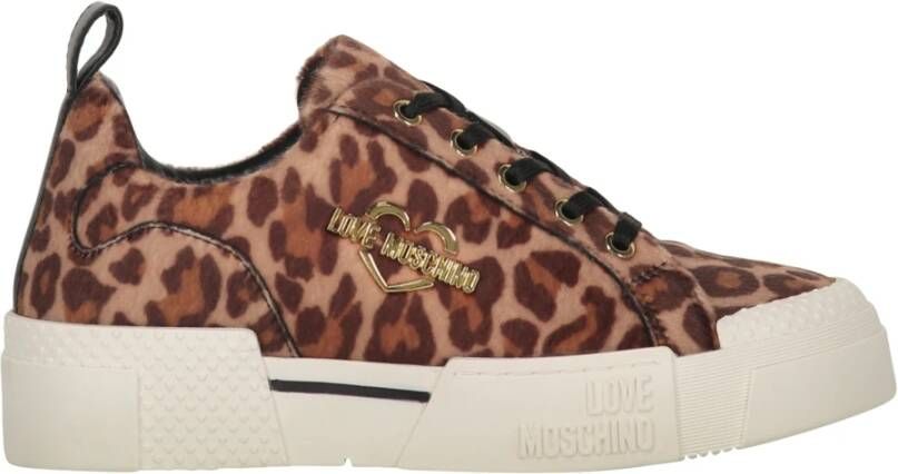 Love Moschino Dierenprint Lage Sneakers Multicolor Dames