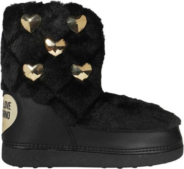 Love Moschino Enkellaarsjes met studs Black Dames