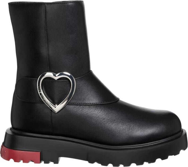 Love Moschino Enkellaarzen met rits Black Dames