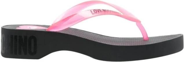 Love Moschino Stijlvolle Fuchsia Flip Flops voor Dames Pink Dames