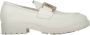 Love Moschino Goudkleurige Metalen Detail Leren Loafers White Dames - Thumbnail 1