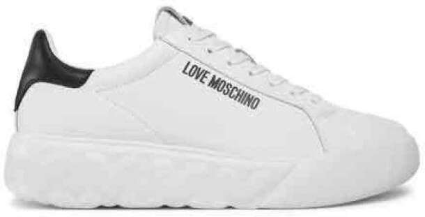 Love Moschino Hart Sneakers in Wit White Dames